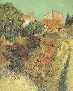 Vincent Van Gogh Garden Behind a House (nn04) Sweden oil painting reproduction